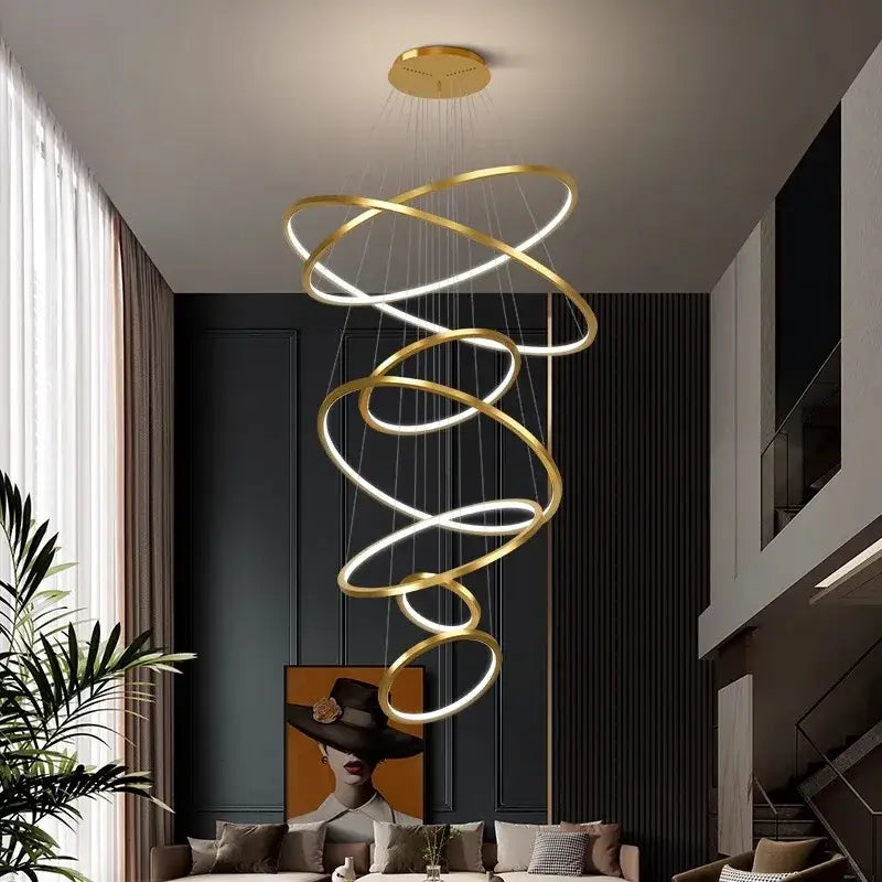 DecorBites™ Nordic Home Decor Stair Chandelier Living Room Bedroom Dining Room Lighting
