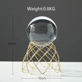 Nordic light luxury gold crystal ball crafts living room decor