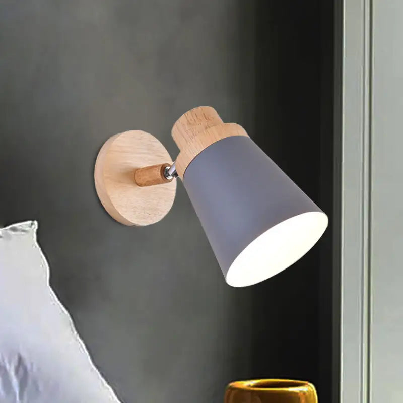 DecorBites™ Nordic Style Rotatable Wall Lamp for Baby Room with Coolie Shade and Metal Base