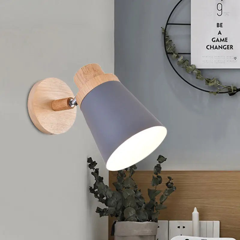 DecorBites™ Nordic Style Rotatable Wall Lamp for Baby Room with Coolie Shade and Metal Base