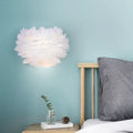 DecorBites™ White Feather Nordic Wall Sconce with Blossoming Flower Design for Girls' Bedroom Lighting