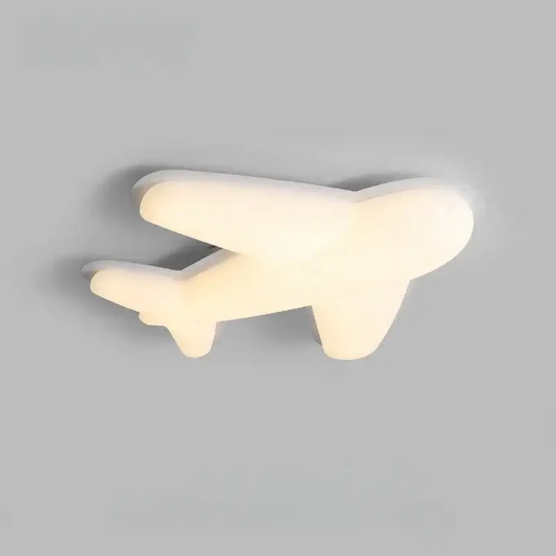 Off-white airplane ceiling chandelier for children's room