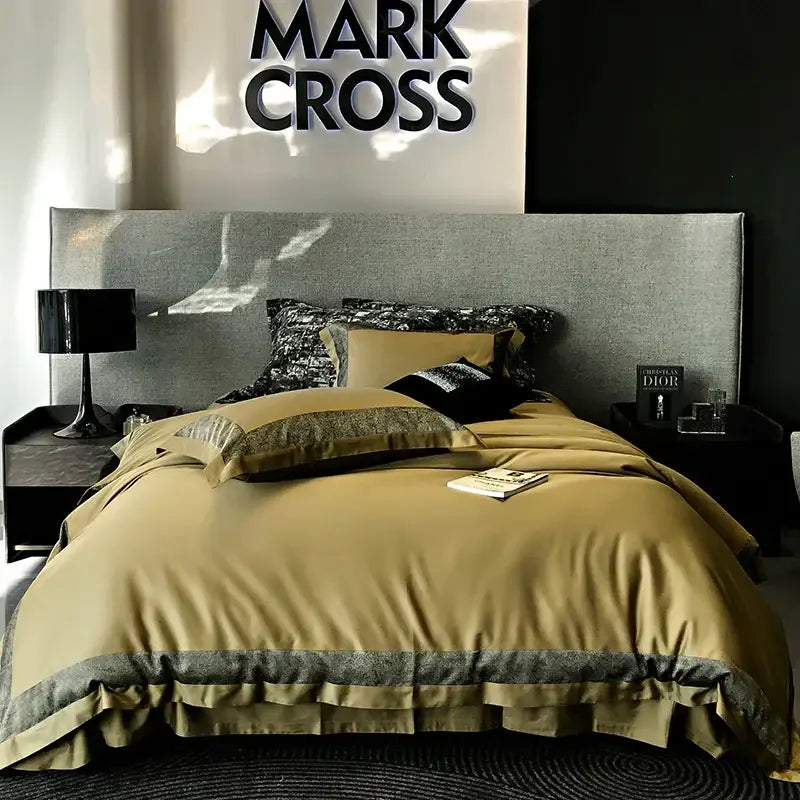 DecorBites™ 1400TC Egyptian Cotton Luxury Bedding Set with Duvet Cover, Sheet, Pillowcases