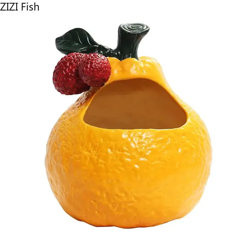 Orange ceramic fruit ashtray living room decorbites ceramic ashtray