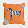 Orange horse 45x45 square throw pillowcase living room decor