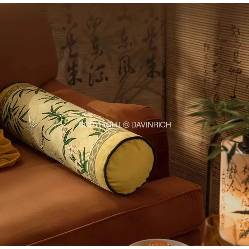 DecorBites™ Autum Orchid Velvet Lumbar Pillow Cover - Oriental Home Decor