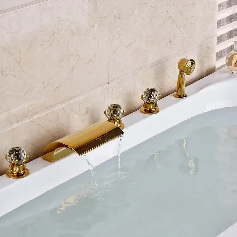 DecorBites™ LED Waterfall Bath Tub Faucet with Handshower