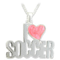 OT016 - Silver Brass Pendant with Epoxy  in Rose