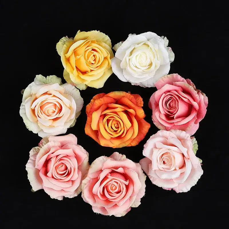 DecorBites™ 30PCS Silk Roses Wedding Decor DIY Home Decoration, Brooch Gifts, Candy Box