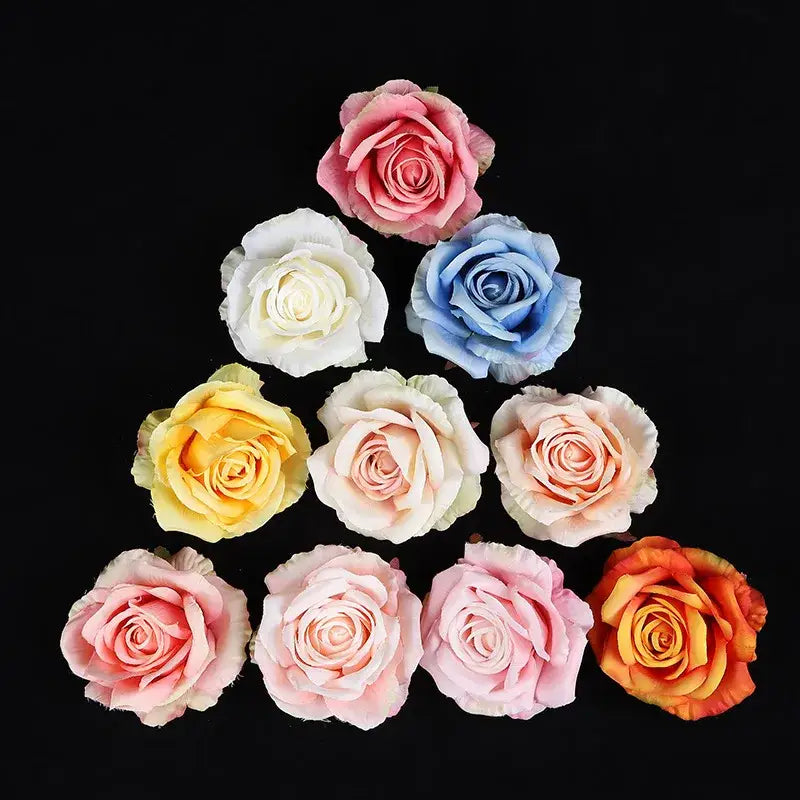 DecorBites™ 30PCS Silk Roses Wedding Decor DIY Home Decoration, Brooch Gifts, Candy Box