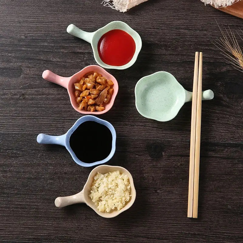 Pastel ceramic milk cup creamer set – dining room sauce bowls
