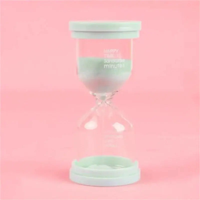 Pastel colorful glass hourglass sand timer set for kids bedroom