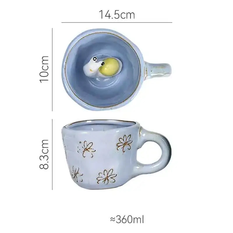 DecorBites™ 3D Cartoon Animal Coffee Mugs - Unique Handmade Gift