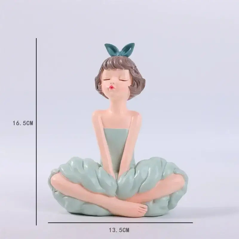 DecorBites™ Bowknot Fairy Girl Figurines, Nordic Decor and Crafts, Bubble Gum Girls Theme