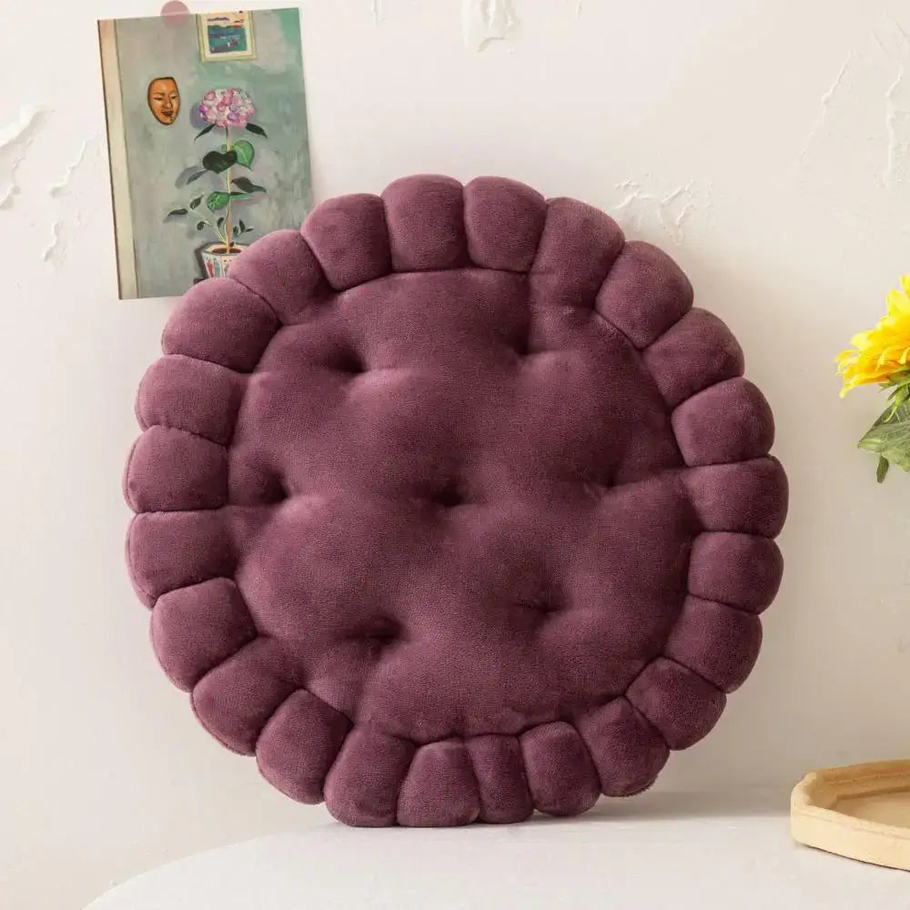 DecorBites™ Cookie Biscuit Cushion Soft Throw Pillow for Living Room Chair