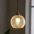 DecorBites™ Pauline - Modern Industrial Sphere Ceiling Light Single Clear Glass Hanging Pendant Light for Living Room