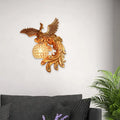 Phoenix gold wall lamp with honeycomb crystal dome – living room 110v-120v