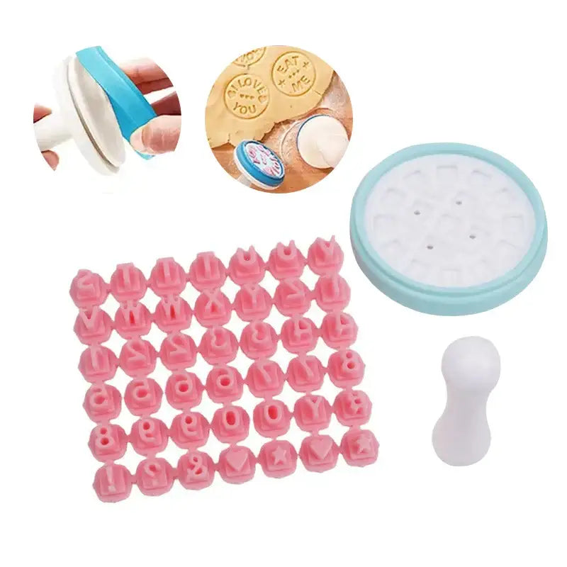 DecorBites™ Cookie Stamps Number Printing Mold for Baking Decor and Pastry Cutter