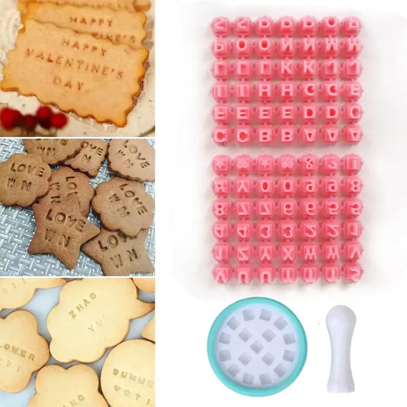 DecorBites™ Cookie Stamps Number Printing Mold for Baking Decor and Pastry Cutter