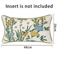 DecorBites™ 3D Pink Flower Farmhouse Style Cushion Cover 45x45cm - Embroidered Sofa, Bed, Living Room