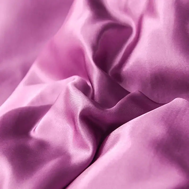 Pink ice rayon satin bedding set bedroom cooling duvet cover
