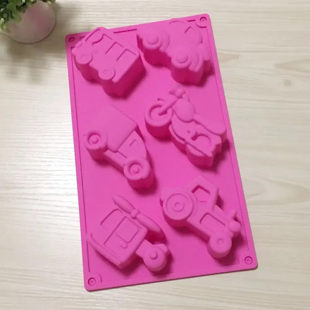 DecorBites™ Creative Airplane Car Motorcycle Cake Mould for Kids Birthday Cake Decor