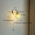 DecorBites™ Copper Butterfly Glass Wall Light Fixture Up Down Rotate LED Bedside Lamp