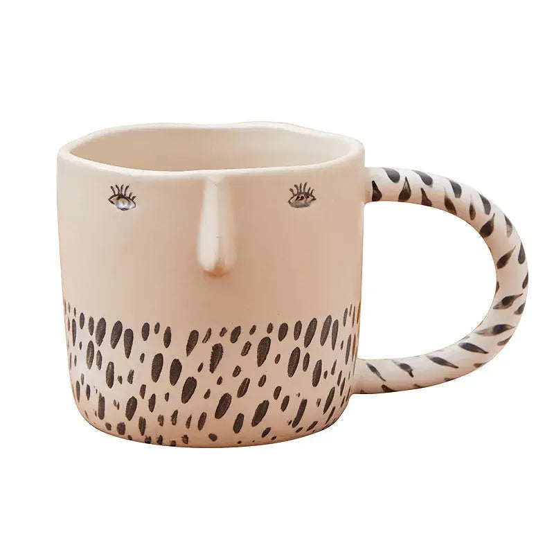 DecorBites™ 340ML Ceramic Coffee Milk Mug with Unique Three-Dimensional Illustration