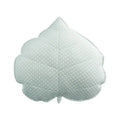 Plush leaf shaped throw pillows in sage and mustard for living room