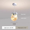 Polar bear glass animal led chandelier bedroom pendant light