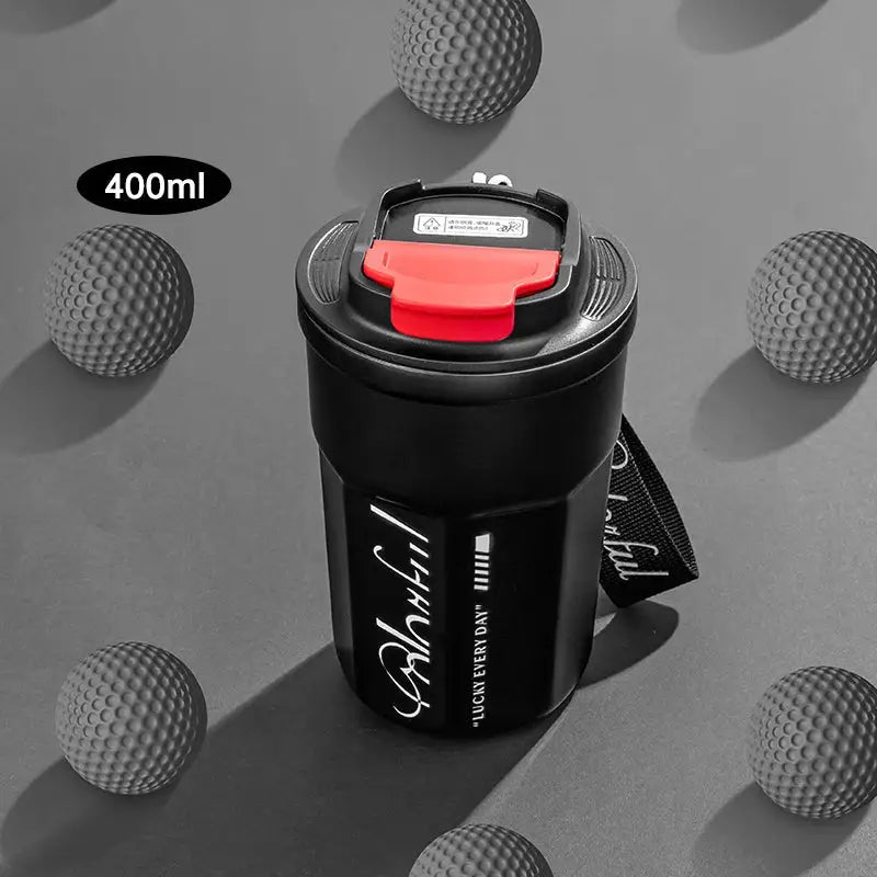 Portable 400ml coffee thermos bottle – kitchen shaker cup