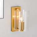 Post modern brass wall sconce bedroom clear textured white light