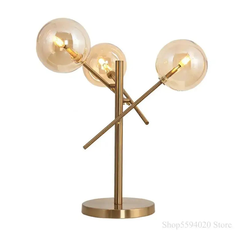 Post-modern gold decorbites glass bubble floor lamp for living room