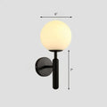 Postmodern black gold wall sconce – bedroom glass globe light 110v-120v