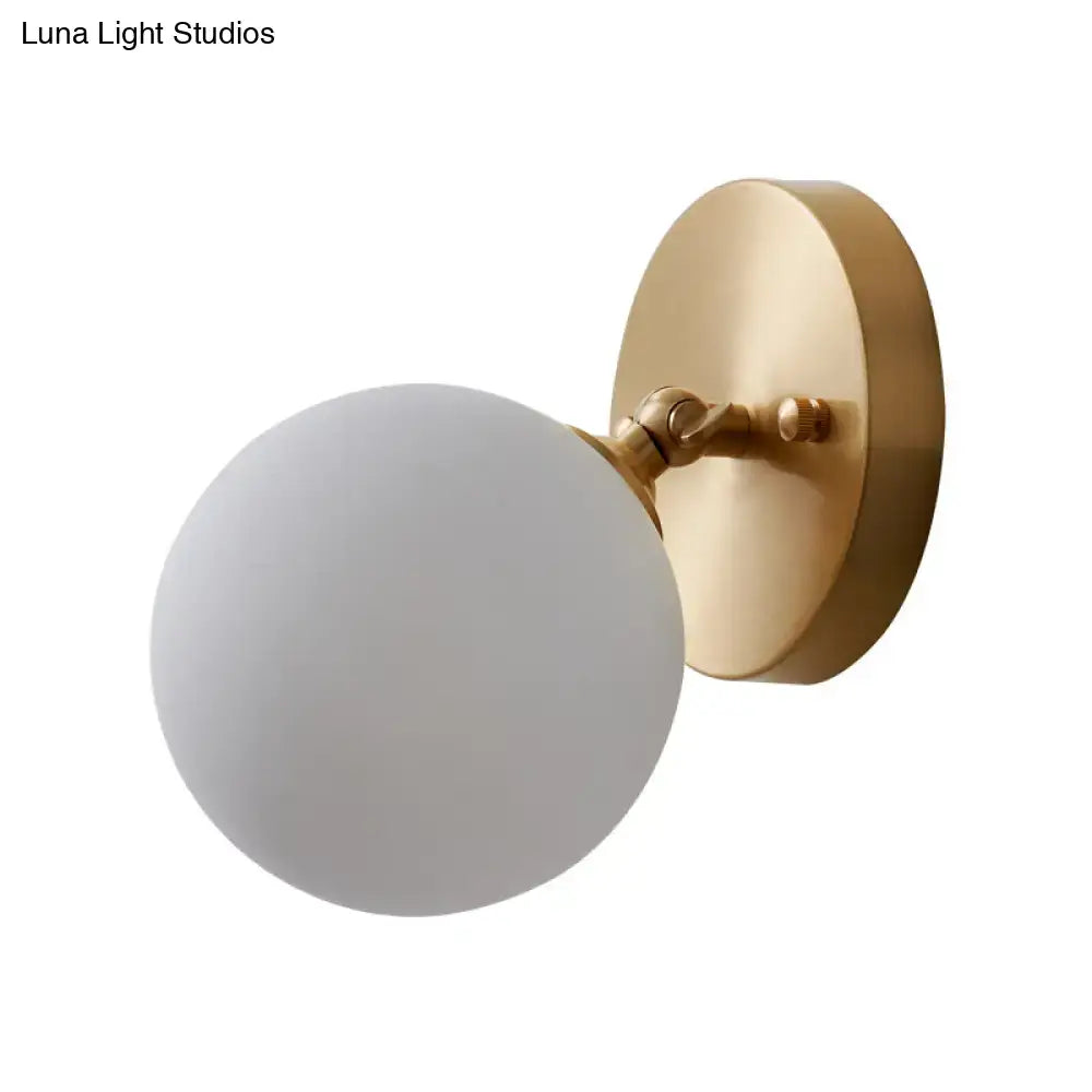 Postmodern brass and glass wall sconce bedroom light bulb included
