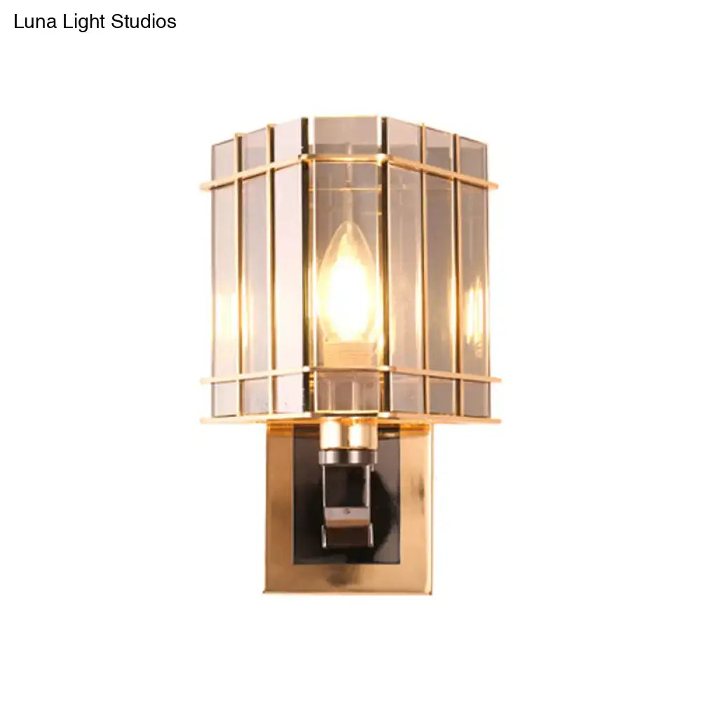 Postmodern gold crystal triangle wall light bedroom living space
