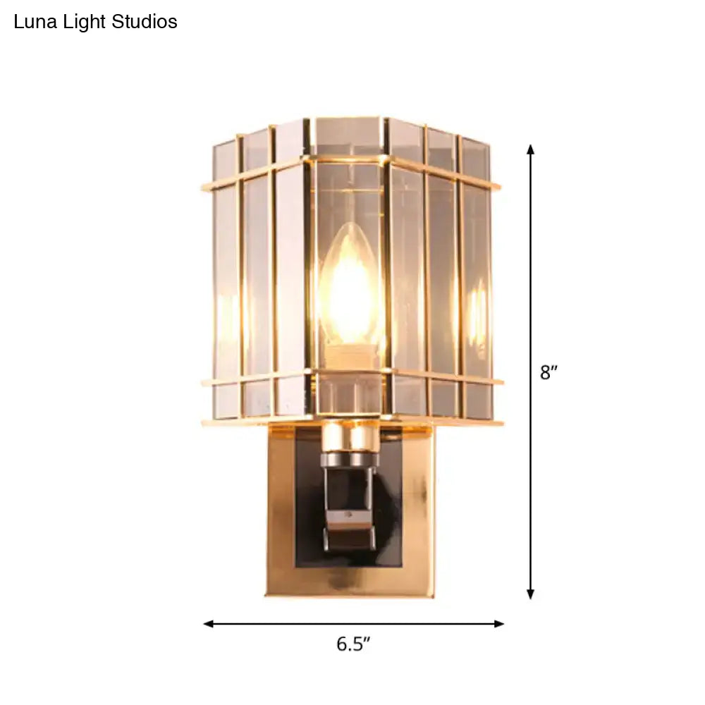 Postmodern gold crystal triangle wall light bedroom living space