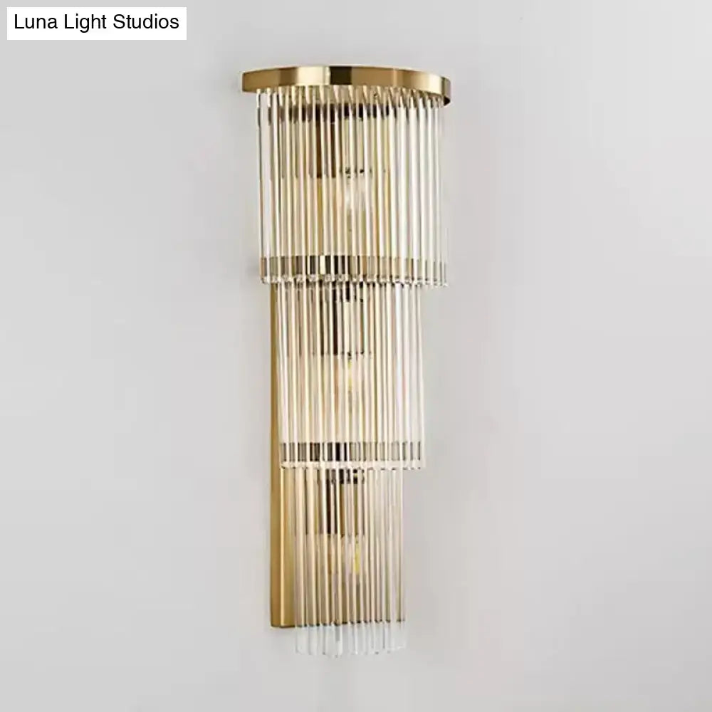 Postmodern gold crystal triangle wall light bedroom living space