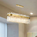 Postmodern gold oval island lighting fixture dining room crystal 110v-120v