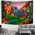 DecorBites™ Cartoon Planet Mushroom Tapestry Wall Hanging for Psychedelic Room Decor