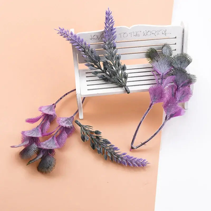 DecorBites™ 10Pcs Plastic Grass Artificial Plants for Home Decor and DIY Gifts Box Decorations