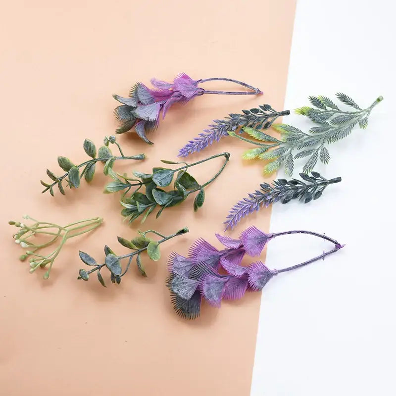 DecorBites™ 10Pcs Plastic Grass Artificial Plants for Home Decor and DIY Gifts Box Decorations