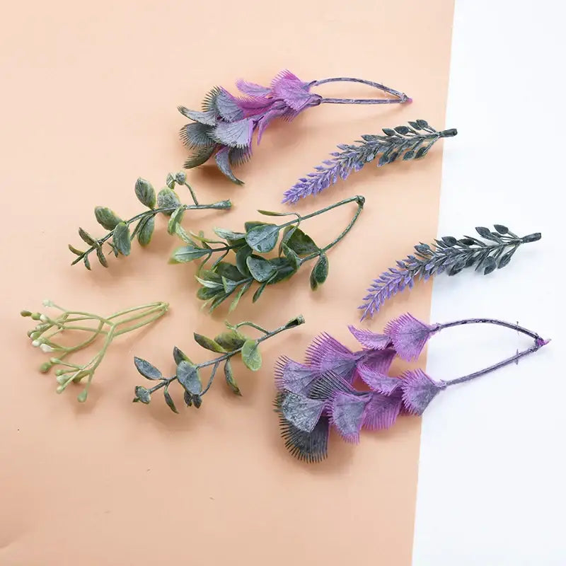 DecorBites™ 10Pcs Plastic Grass Artificial Plants for Home Decor and DIY Gifts Box Decorations