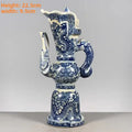 Qing blue & white dragon pattern porcelain vase living room decor