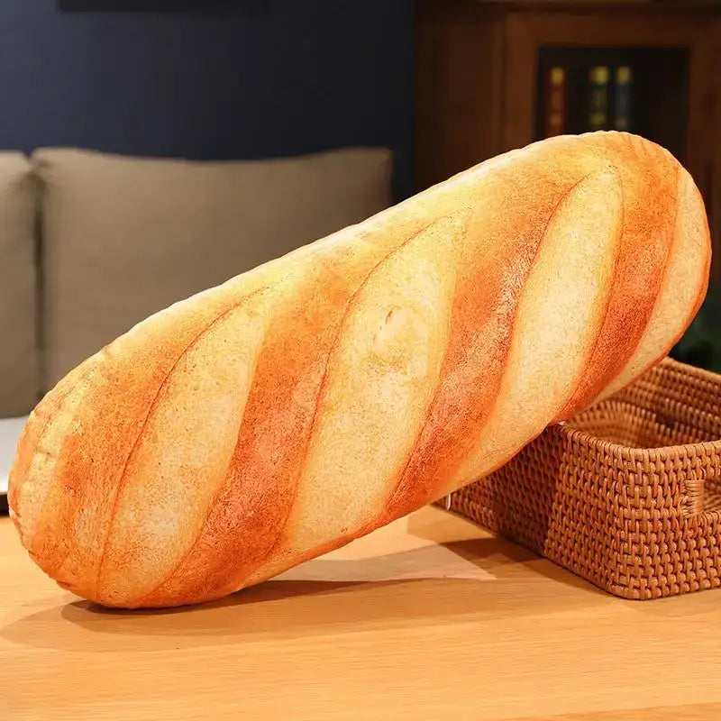 Realistic golden brown baguette comfort pillow bedroom waist support