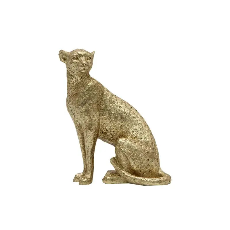 Realistic golden leopard print resin crafts office decor