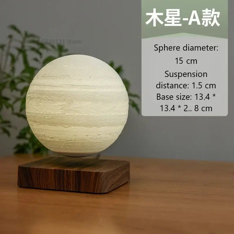 Realistic levitating moon lamp bedroom night light