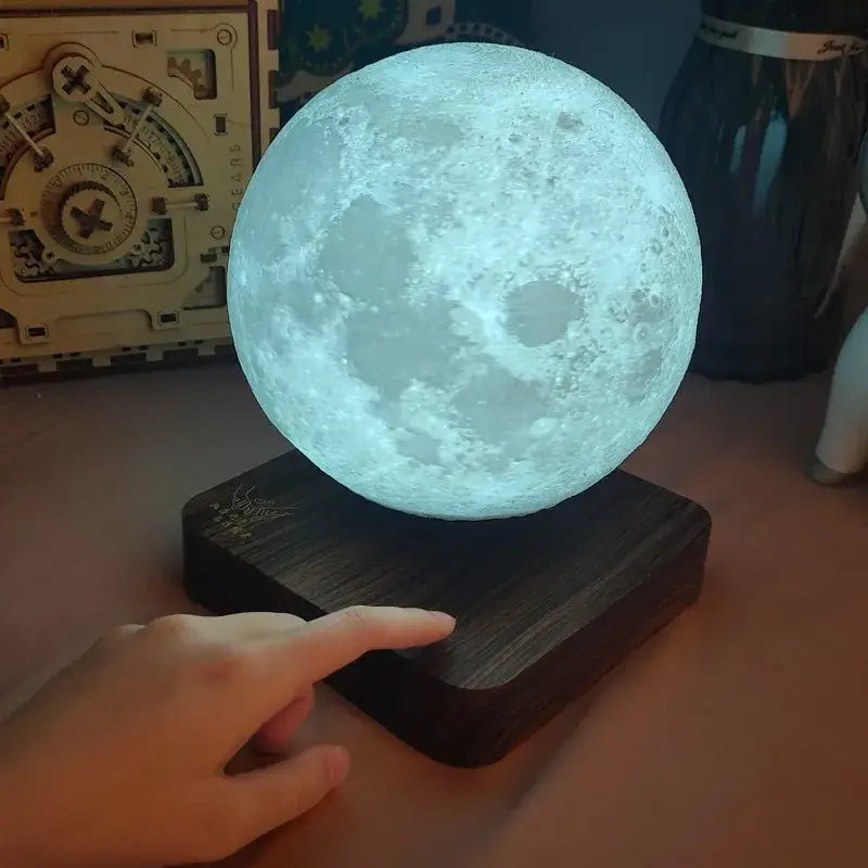 Realistic levitating moon lamp bedroom night light