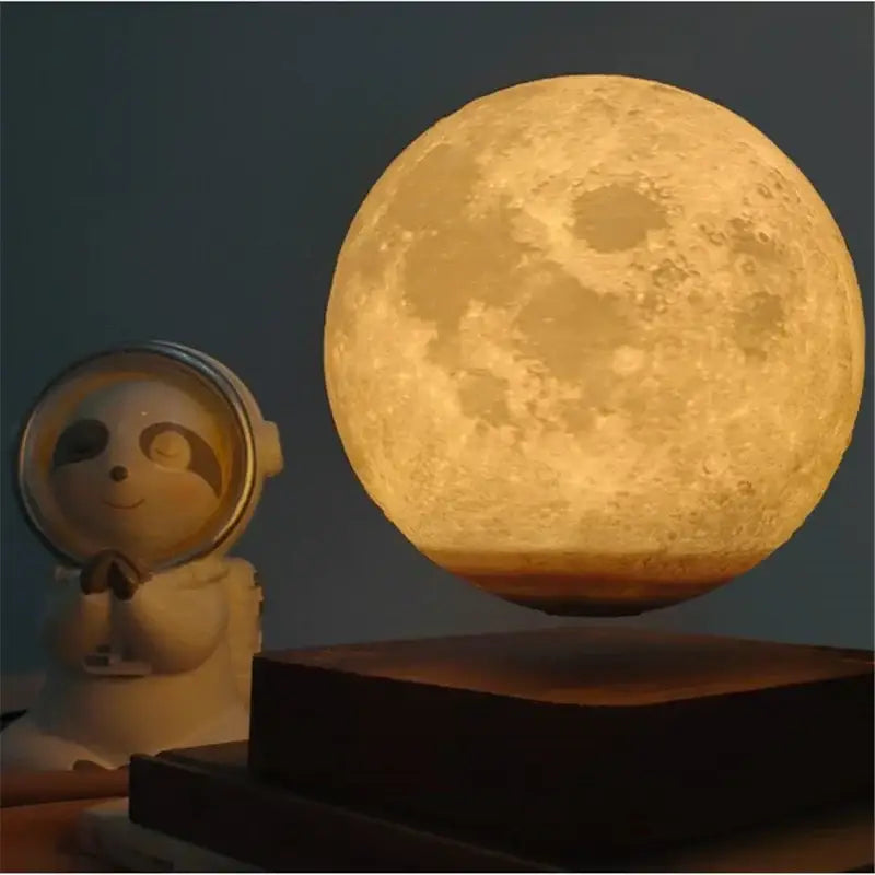 Realistic levitating moon lamp bedroom night light