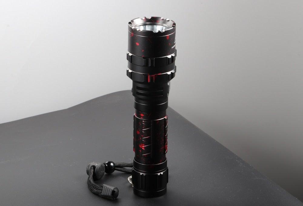 Rechargeable  LED Tactical Flashlights Waterproof Powerful High Lumen Super  Bright Power LED Aluminum Flashlight For Hiking Outdoor Camping Fishing Jogging Running HouseholdPowerful Light